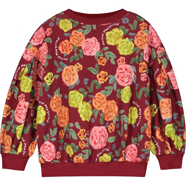 ROSES AO SWEATSHIRT, BURGUNDY