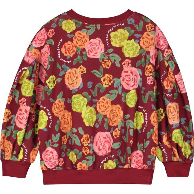 ROSES AO SWEATSHIRT, BURGUNDY - Sweatshirts - 2