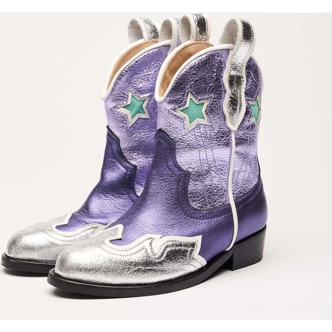 LITCHY BOOTS, METALLIC PURPLE