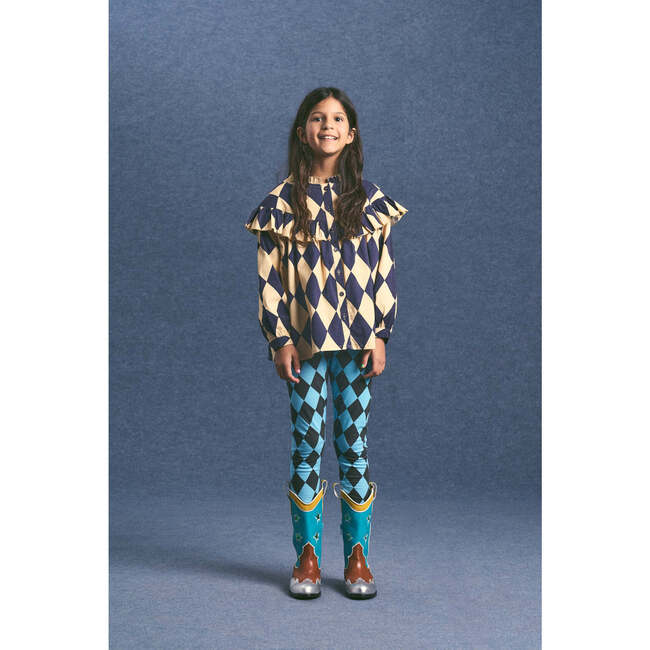 HARLEQUIN LEGGING, GREY/BLUE - Leggings - 2