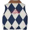 HARLEQUIN VEST, BLUE/IVORY - Vests - 3