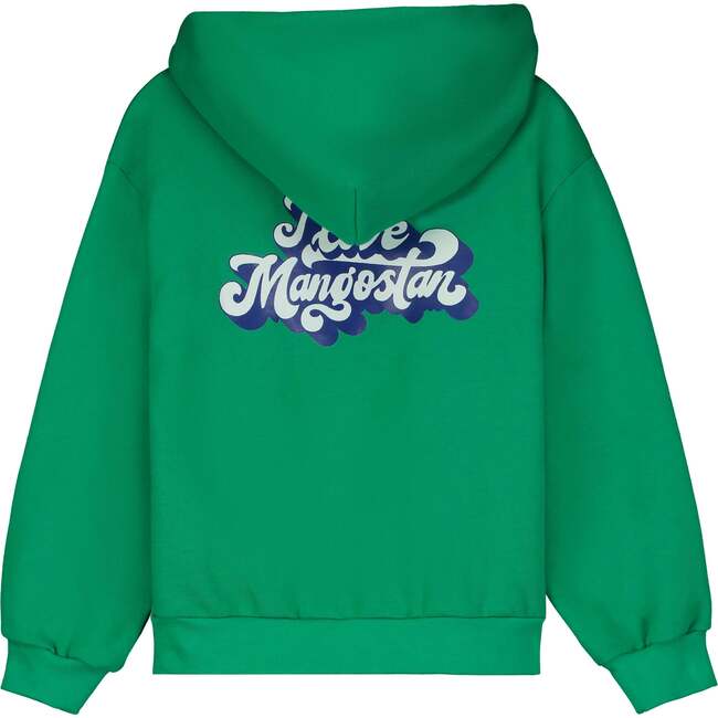 I LOVE MANGOSTAN ZIPPER HOODIE, GREEN - Sweatshirts - 2