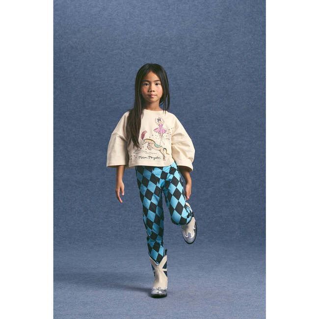 HARLEQUIN LEGGING, GREY/BLUE - Leggings - 5