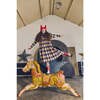 HARLEQUIN DRESS, ANGORA/BLUE - Dresses - 2