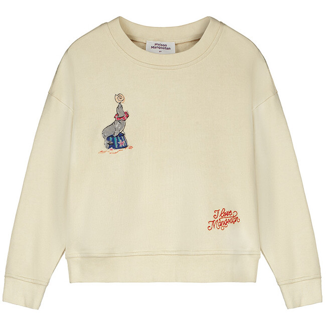 CIRCUS EMBROIDERY SWEATSHIRT, ANGORA