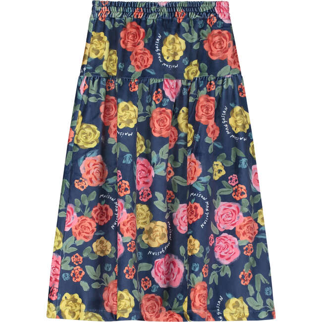 ROSES SKIRT, NAVY