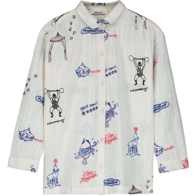 CIRCUS EMBROIDERY SHIRT, ANGORA