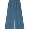 CHENILLE PANTS, BLUE - Pants - 1 - thumbnail