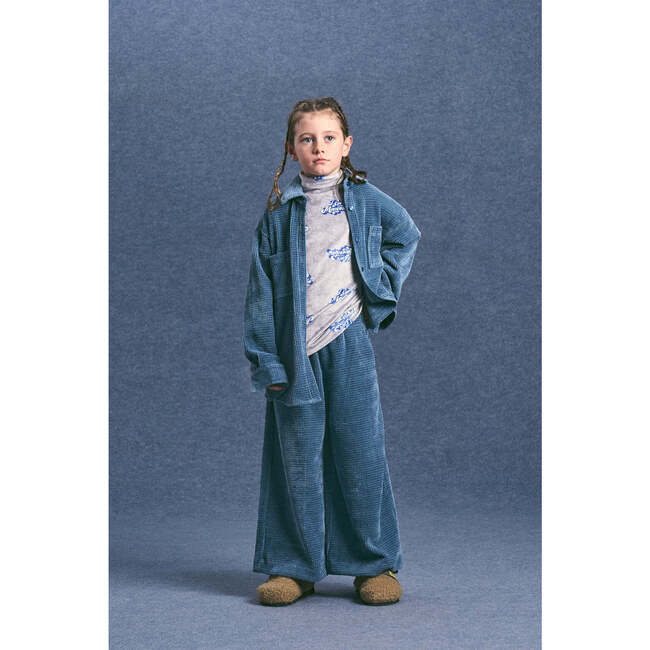 CHENILLE PANTS, BLUE - Pants - 2