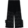 CHENILLE LACE TROUSERS, BLACK - Pants - 3