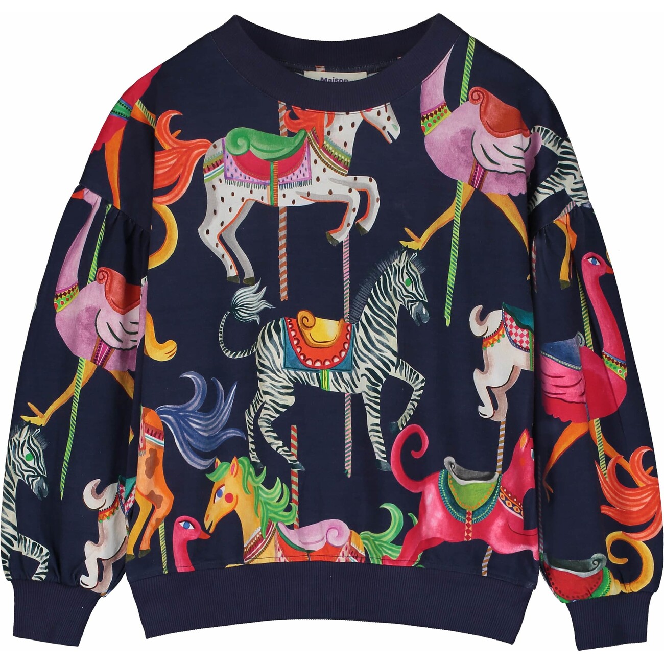 CARNIVAL AO SWEATSHIRT, NAVY - Maison Mangostan Tops | Maisonette
