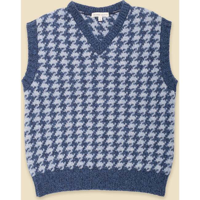 Wool Yearbook Vest in Houndstooth