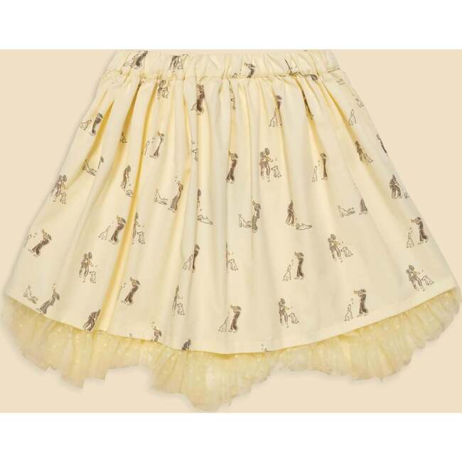 Tulle Layered Skirt in Pale Yellow Duet