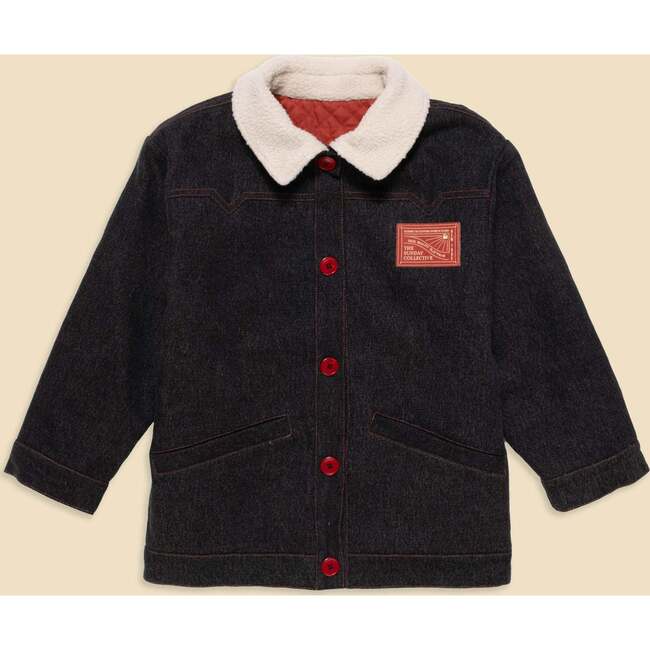 Reversible Denim Jacket in Washed Black