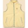 Polar Fleece Vest in Pale Yellow - Fleece & Sherpa Jackets - 1 - thumbnail