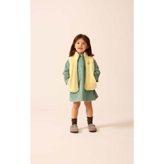 Polar Fleece Vest in Pale Yellow - Fleece & Sherpa Jackets - 2