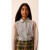 Pinstripe Chiffon Sleeve Blouse - Blouses - 3