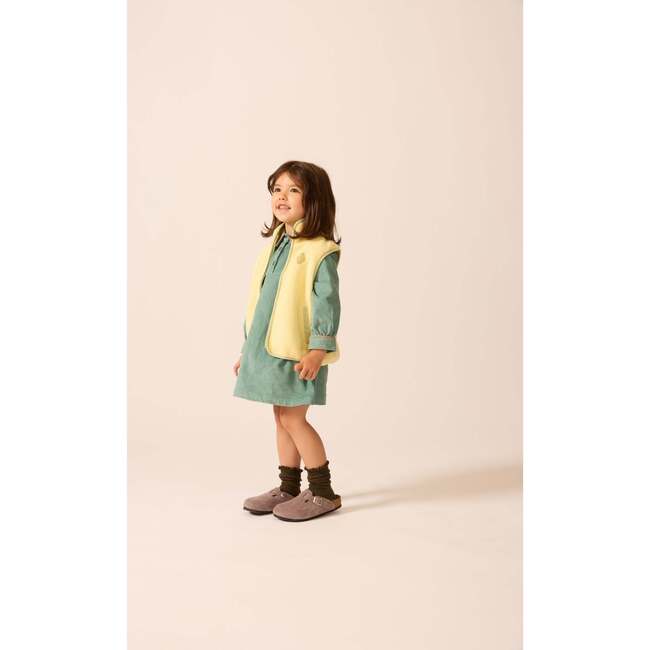 Polar Fleece Vest in Pale Yellow - Fleece & Sherpa Jackets - 3