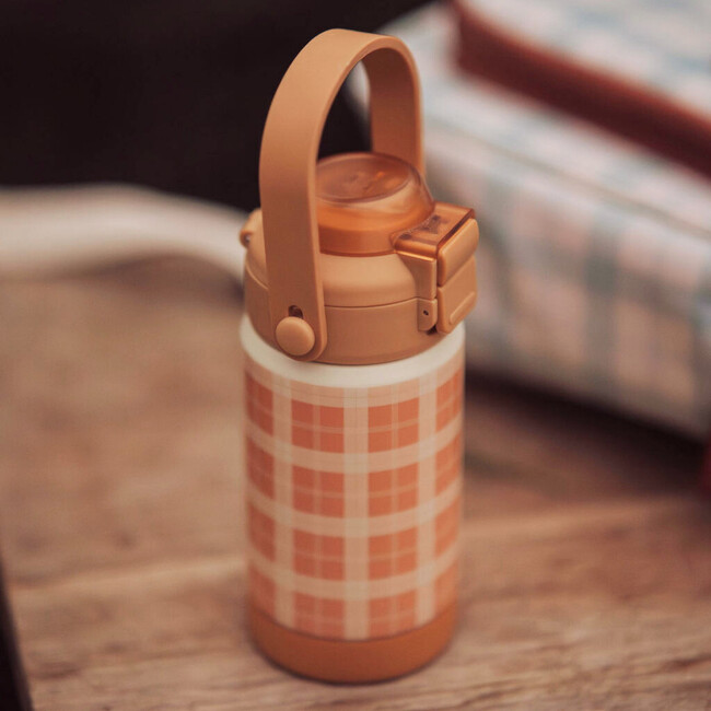 Sip + Chug 2 in 1 | 12 oz Water Bottle, Buckwheat Plaid - Water Bottles - 2