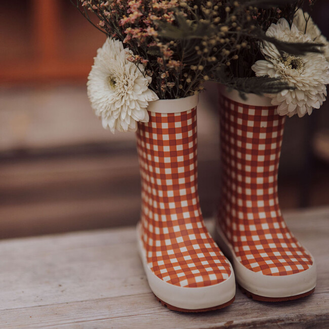 Classic Rain Boots, Sienna Gingham - Rain Boots - 2
