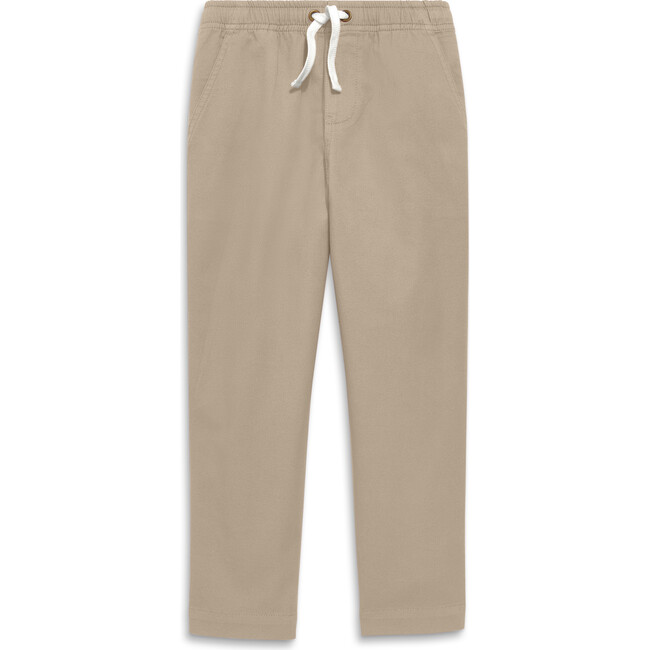 Kids Stretch Chino Drawstring Pant, Light Khaki