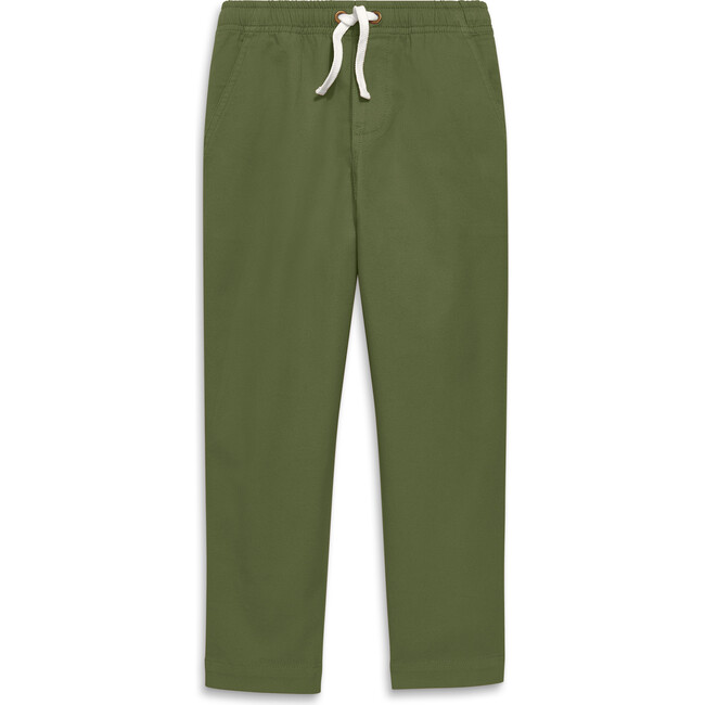 Kids Stretch Chino Drawstring Pant, Olive