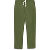 Kids Stretch Chino Drawstring Pant, Olive - Pants - 1 - thumbnail