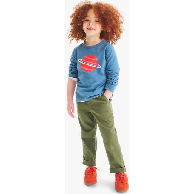 Kids Stretch Chino Drawstring Pant, Olive - Pants - 2