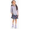 Kids Pull-On Pocket Skirt In Rainbow Apples, Navy Rainbow Apples - Skirts - 2