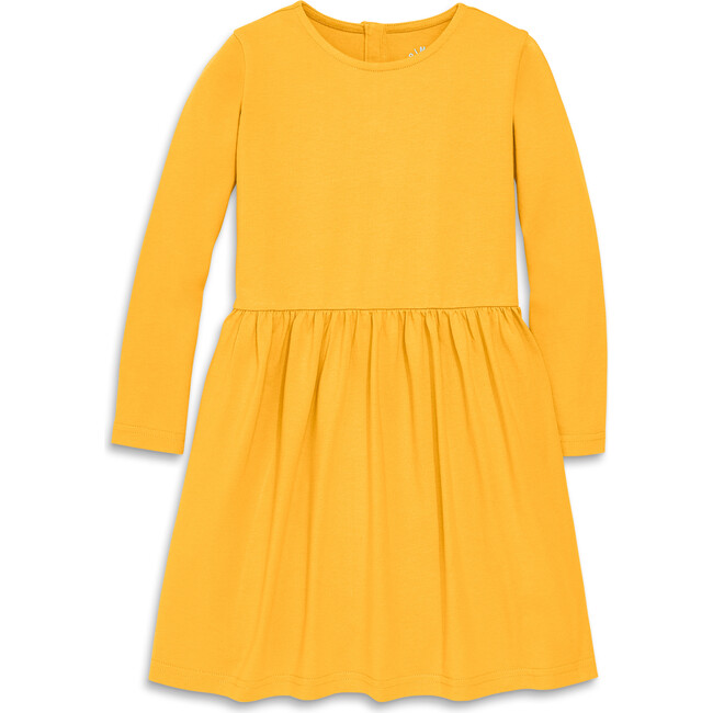 Kids Long Sleeve Perfect Pocket Dress, Sunflower