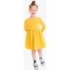 Kids Long Sleeve Perfect Pocket Dress, Sunflower - Dresses - 2