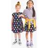 Kids Pull-On Pocket Skirt In Rainbow Apples, Navy Rainbow Apples - Skirts - 4
