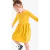 Kids Long Sleeve Perfect Pocket Dress, Sunflower - Dresses - 4