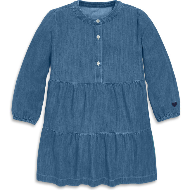 Kids Chambray Popover Dress, Classic Chambray
