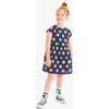 Kids Backyard Dress In Rainbow Apples, Navy Rainbow Apples - Dresses - 2