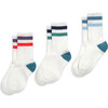 Kids Athletic Sock 3-Pack, Multi Stripe Pack - Socks - 2