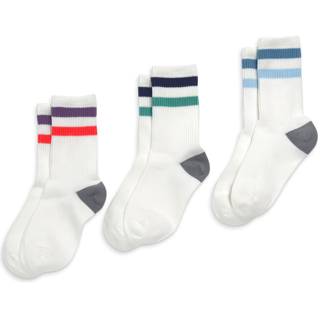 Kids Athletic Sock 3-Pack, Multi Stripe Pack - Socks - 3