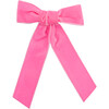 Velvet Long-Tailed Bow Barrette, Hot Pink - Bows - 1 - thumbnail