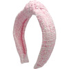 Tweed Knot Headband, Pink - Headbands - 1 - thumbnail