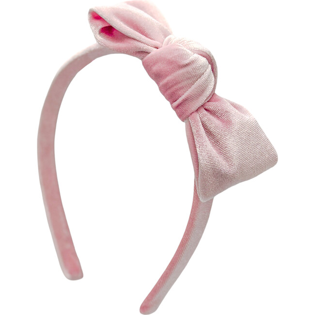 Velvet Bow Headband, Pink