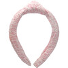 Tweed Knot Headband, Pink - Headbands - 2