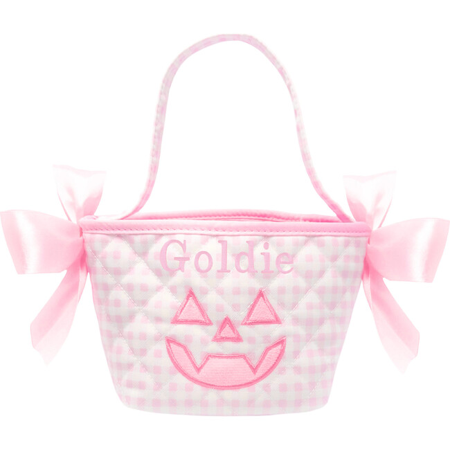 Petite Halloween Pumpkin Tote, Pink
