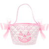 Petite Halloween Pumpkin Tote, Pink - Trick or Treat Baskets - 1 - thumbnail