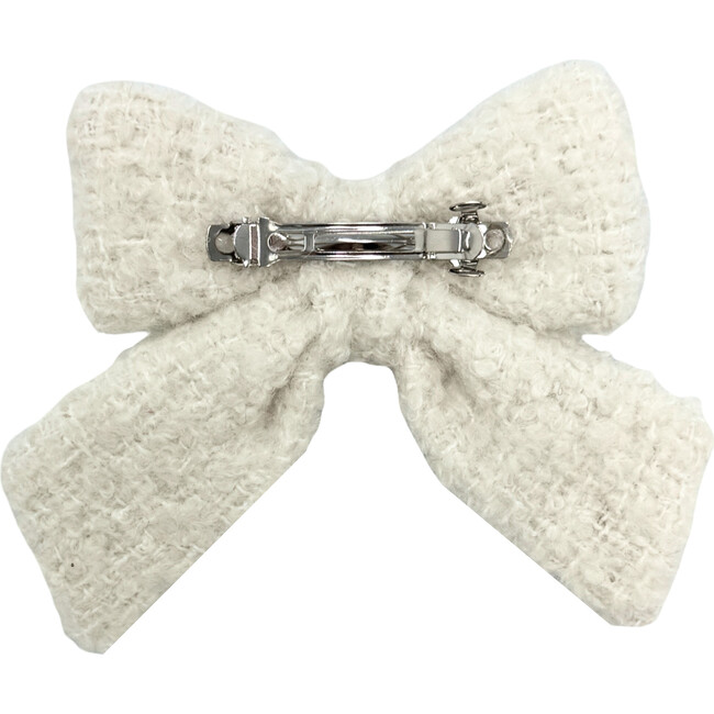 Boucle Hair Bow, White - Bows - 2