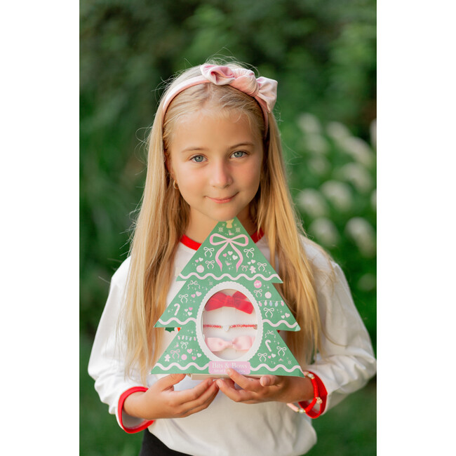 Velvet Bow Headband, Pink - Headbands - 2