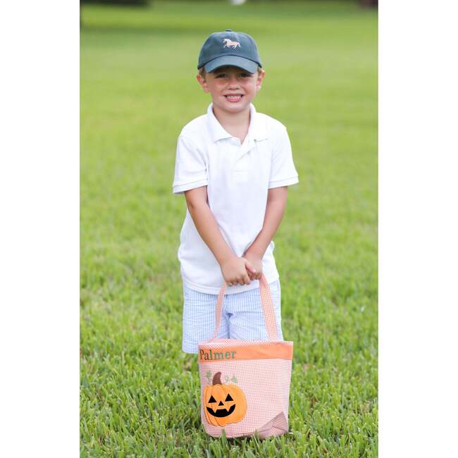 Jack-O-Lantern Halloween Pumpkin Tote, Orange - Trick or Treat Baskets - 2