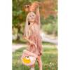 Ruffled Bow Halloween Pumpkin Tote, Orange - Trick or Treat Baskets - 2
