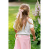 Velvet Long-Tailed Bow Barrette, Pink - Bows - 2