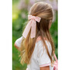 Velvet Long-Tailed Bow Barrette, Hot Pink - Bows - 3