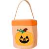 Jack-O-Lantern Halloween Pumpkin Tote, Orange - Trick or Treat Baskets - 5